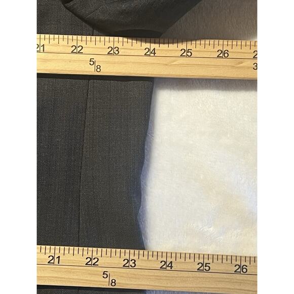 Versini Mens 46R 40x30 Gray Tan Stripe 2 Piece Suit - Picture 9 of 16